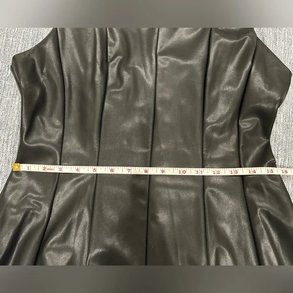 Fate Black Faux Leather Dress - Picture 7 of 11